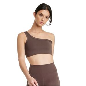 All in motion light support brushed sculpt asymmetrical sports bra - large